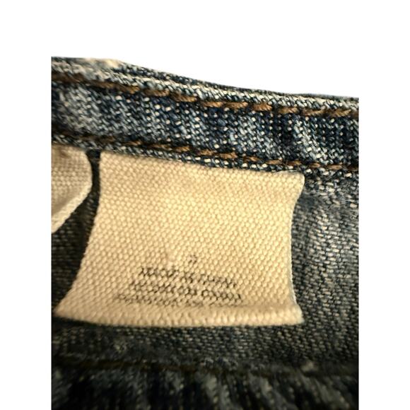 Vintage Y2K DKNY Jeans Denim A Line Patchwork Flowy Skirt L (10?) Retro Flare - Picture 6 of 12